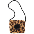 Mud Pie Leopard Pom Fur Purses Brown