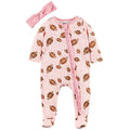 Mud Pie Pink Football Sleeper & Headband Set