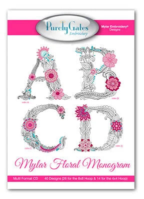 Mylar Floral Monogram Design CD