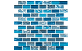 NPT 1" x 2" Elysium Iridescent Glass Tile Peacock ELY - PEACOCK1X2 - AquaDoc