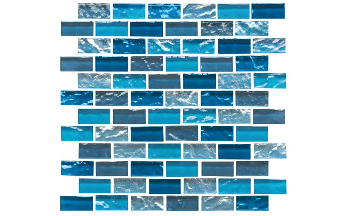 NPT 1" x 2" Elysium Iridescent Glass Tile Peacock ELY - PEACOCK1X2 - AquaDoc