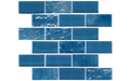 NPT 2" x 4" Iridescent Glass Tile Blue ELY - BLUE2X4 - AquaDoc
