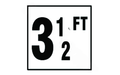 NPT 4" Non - Skid 3.5 FT Depth Marker DM42 - 2035 - AquaDoc