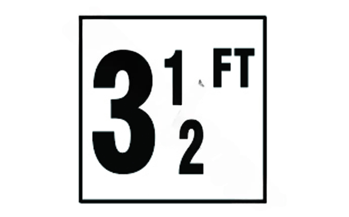 NPT 4" Non - Skid 3.5 FT Depth Marker DM42 - 2035 - AquaDoc