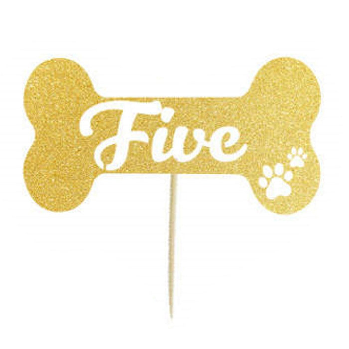 Number Five - Dog Cake Topper - Cake Toppers from . at DoggyTopia