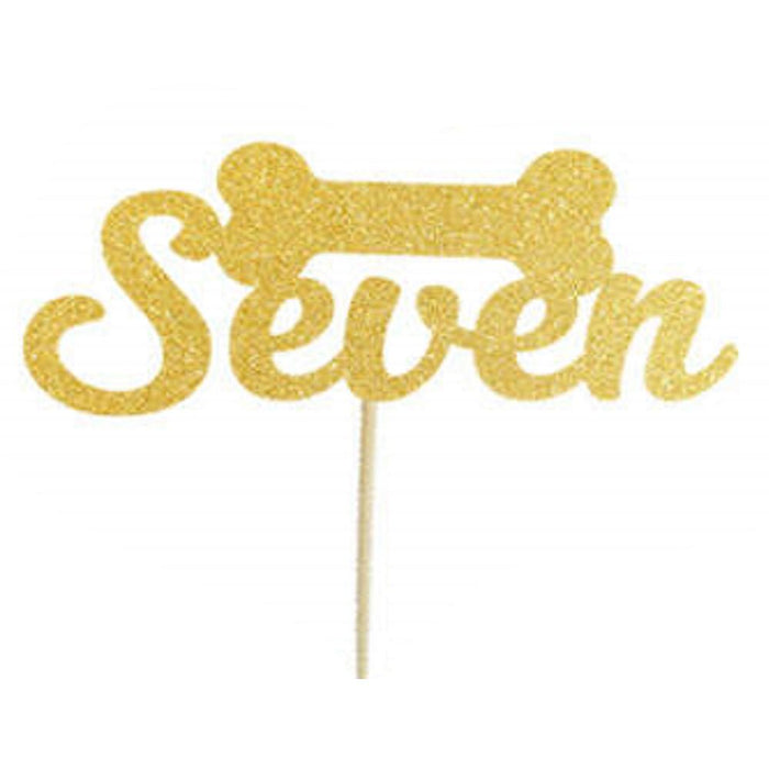 Number Seven - Dog Cake Topper - Cake Toppers from . at DoggyTopia
