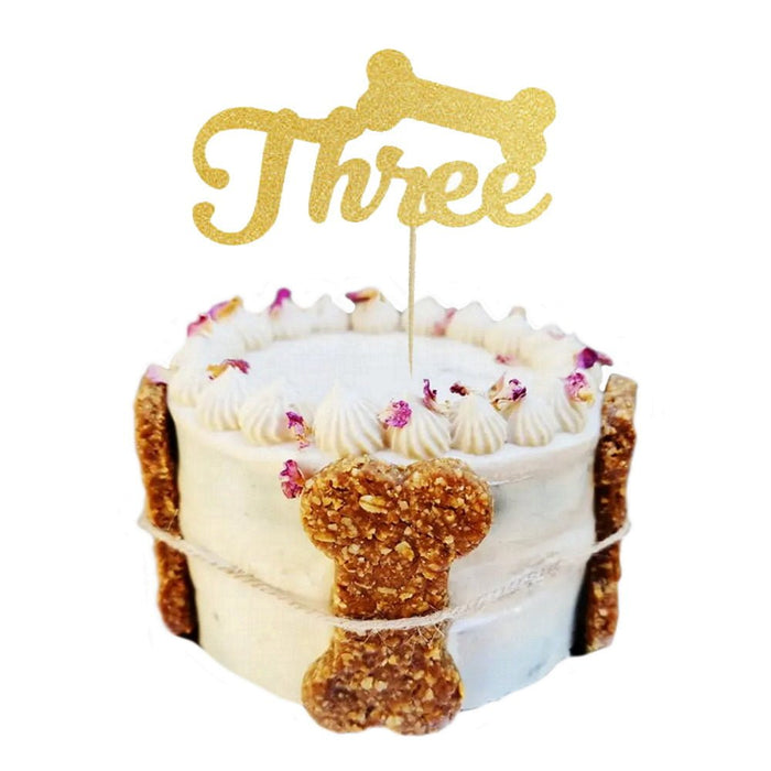 Number Three - Dog Cake Topper - Cake Toppers from . at DoggyTopia