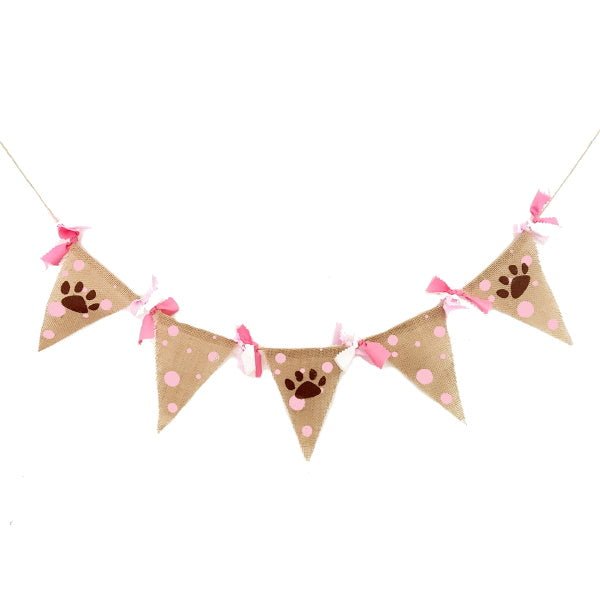 Paws & Polka Dots Banner - Party Banners from . at DoggyTopia
