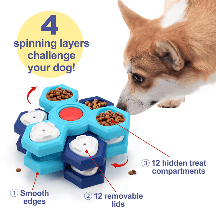 Petal 4 Tier Dog Puzzle - Puzzles from . at DoggyTopia