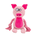 Phebe Pig Rope Corduroy Dog Toy - Plush and Rope Toys from . at DoggyTopia
