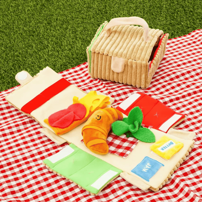 Picnic Basket Nose Work Dog Toy - Foraging Toy from . at DoggyTopia