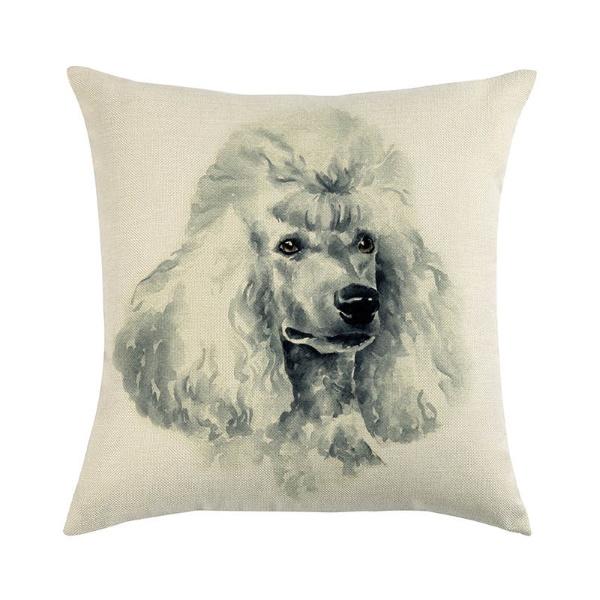 Poodle Face Throw Cushion - Cushions from . at DoggyTopia