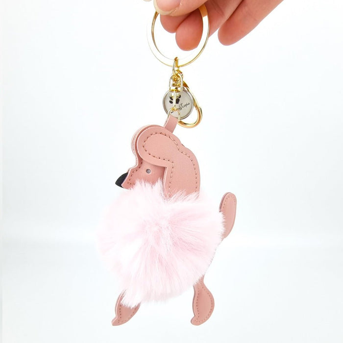Poodle Pom Pom Key Ring - Key Rings from . at DoggyTopia