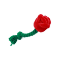 Red Rose Rope Dog Toy - Plush and Rope Toys from . at DoggyTopia