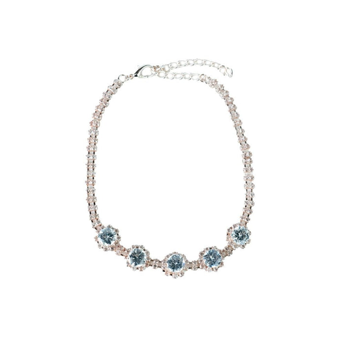 Rose Gold Diamante Solitaire Dog Necklace - Dog Necklaces from Sale at DoggyTopia