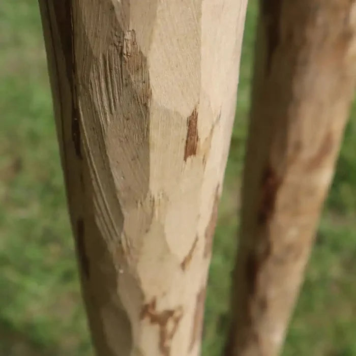 rustic chestnut posts 150 cm natural woven wood handmade