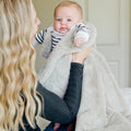 Saranoni Grand Faux Fur Receiving Blanket | Fawn