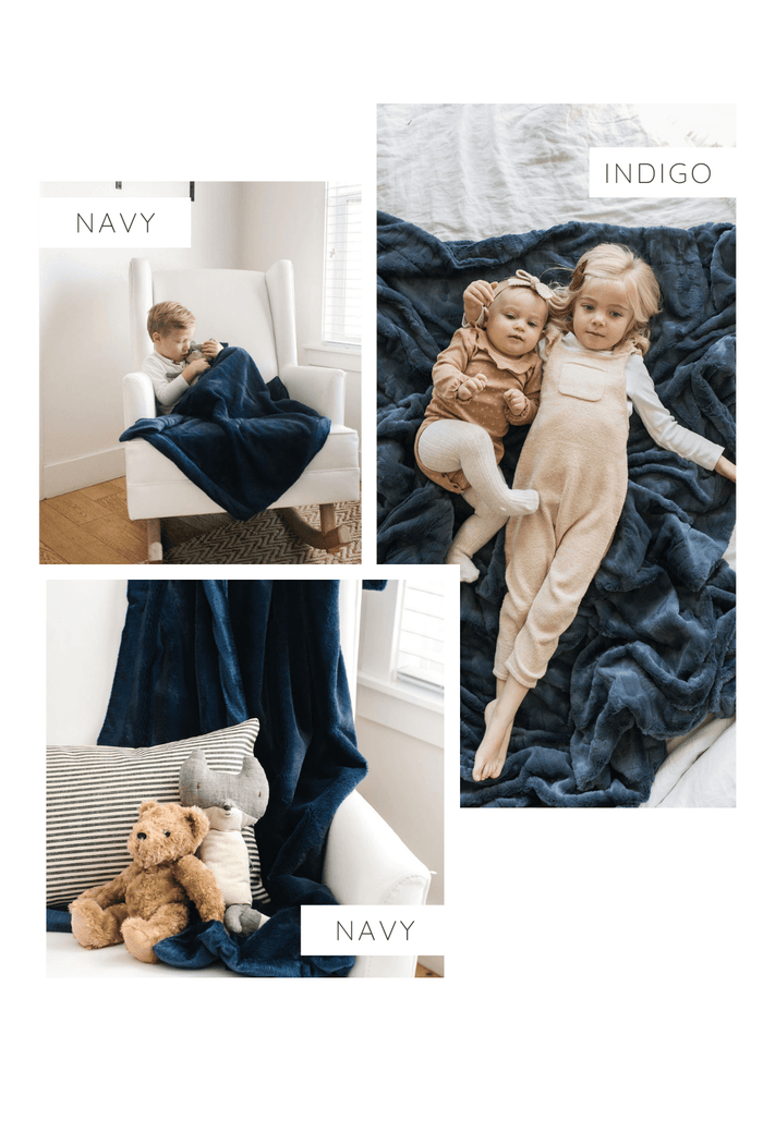 Saranoni Lush Mini Blanket | Navy