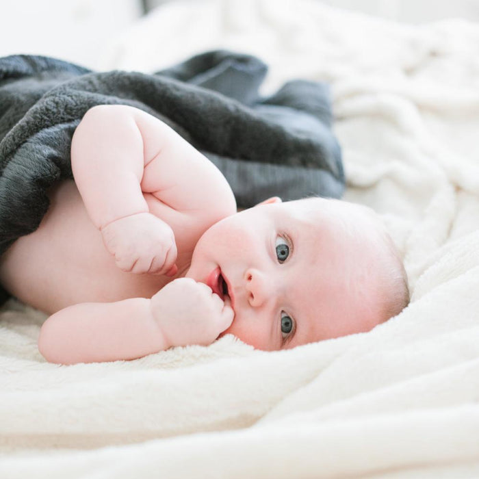 Saranoni Lush Receiving Blanket | Charcoal