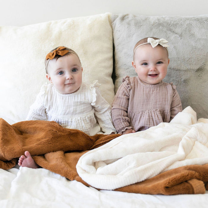 Saranoni Lush Receiving Blanket | Natural