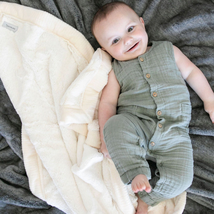 Saranoni Lush Receiving Blanket | Natural