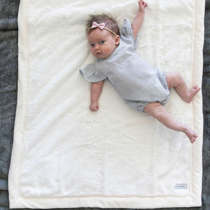 Saranoni Lush Receiving Blanket | Natural
