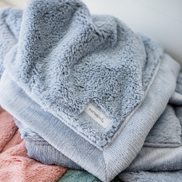 Saranoni Lush Receiving Blanket | Storm Cloud