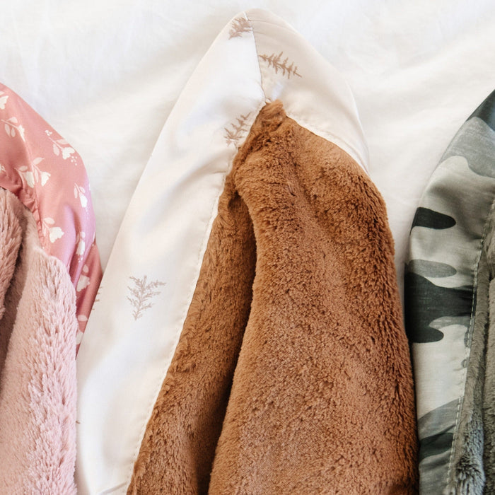 Saranoni Satin Border Receiving Blanket | Camo