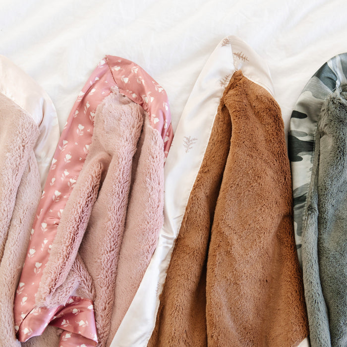 Saranoni Satin Border Receiving Blanket | Camo