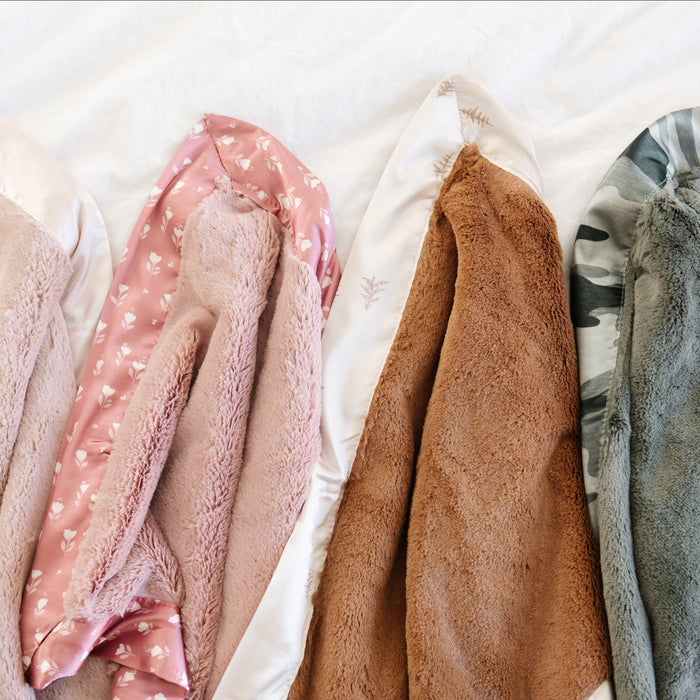 Saranoni Satin Border Receiving Blanket | Camo