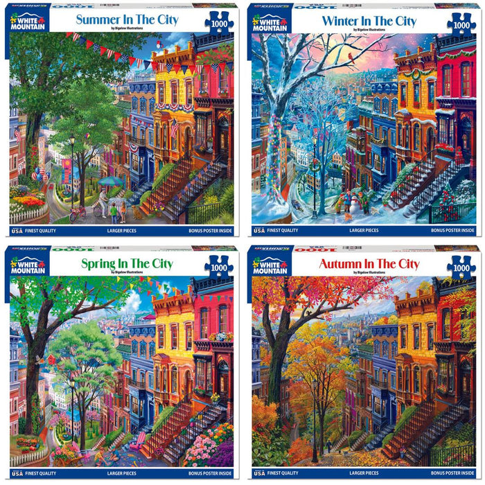 Set of 4: Seasons in the City Bundle 1000 piece