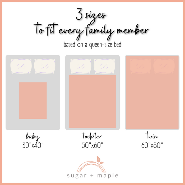 Sugar + Maple Plush Minky Fleece Personalized Blanket | Moon Phases