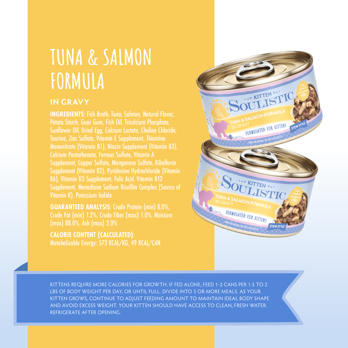 S0096-810028244849 Soulistic Kitten Tuna & Salmon in Gravy 3oz