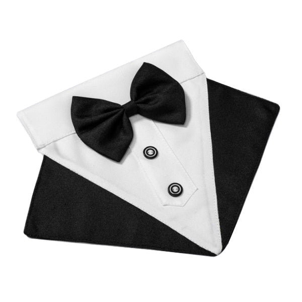 Tuxedo Dog Bandana - Black - Tuxedo Bandanas from . at DoggyTopia
