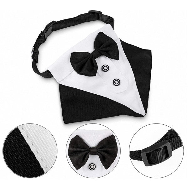 Tuxedo Dog Bandana - Black - Tuxedo Bandanas from . at DoggyTopia
