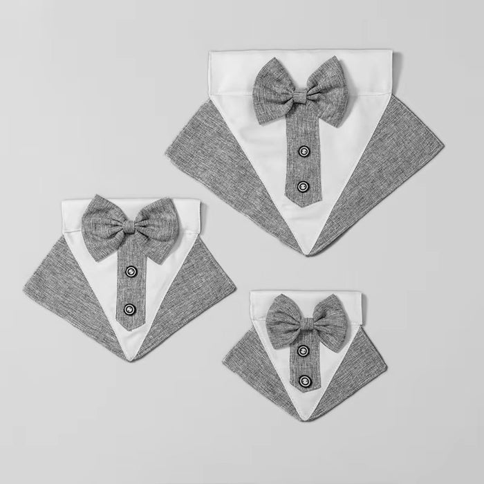 Tuxedo Dog Bandana - Grey - Tuxedo Bandanas from Sale at DoggyTopia
