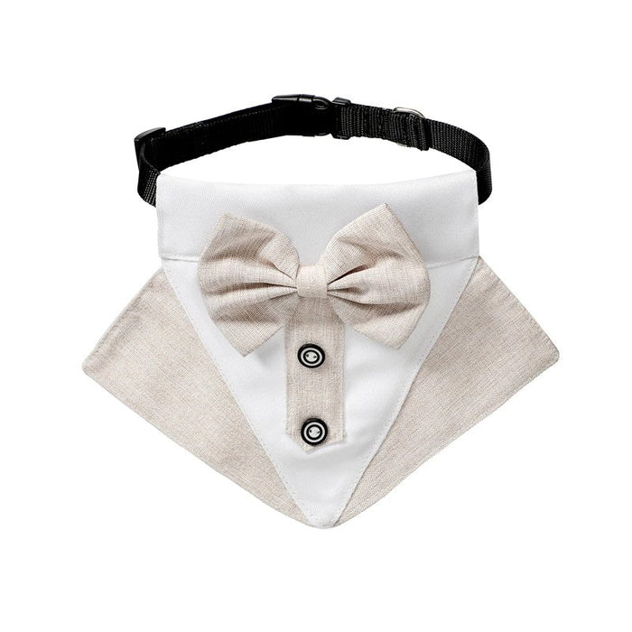 Tuxedo Dog Bandana - Oatmeal - Tuxedo Bandanas from . at DoggyTopia