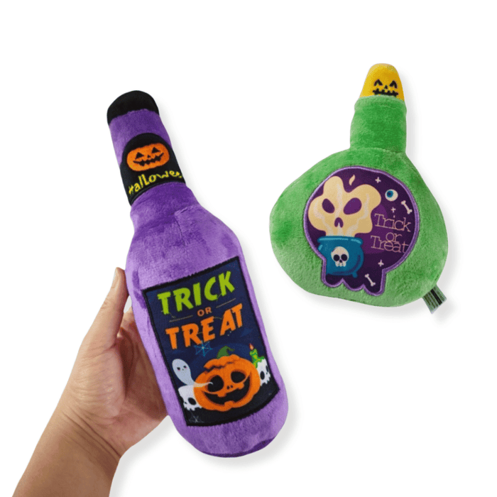 Witches Brew Trick Bottle Dog Toy