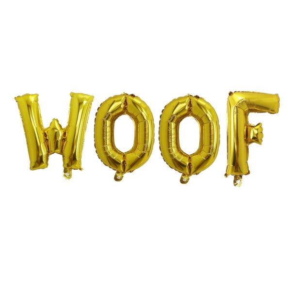 Woof Foil Balloon pack - Gold - Homewares from . at DoggyTopia