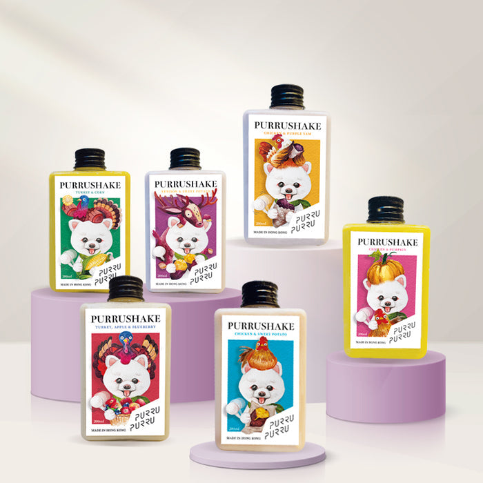 Woof! Purru Shake - hydrating meat nutrition shake for dogs