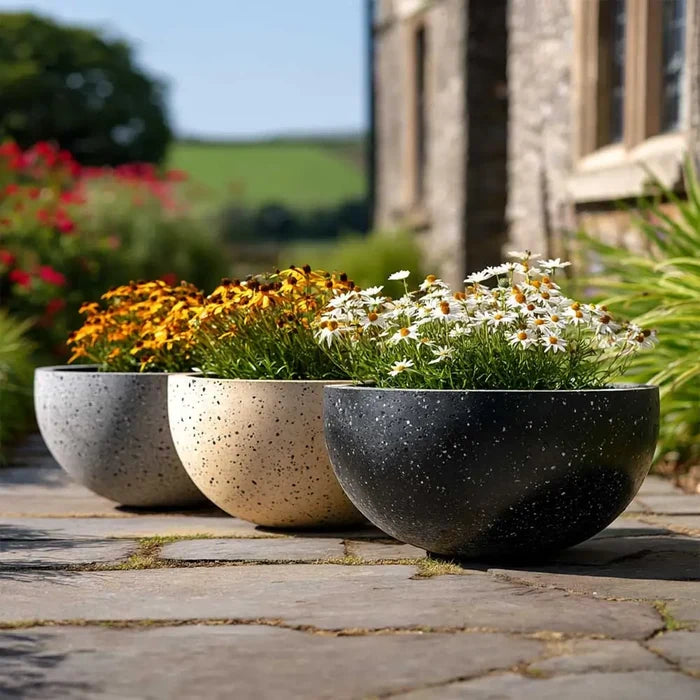 Zinc Galvanised Round Bowl Planter