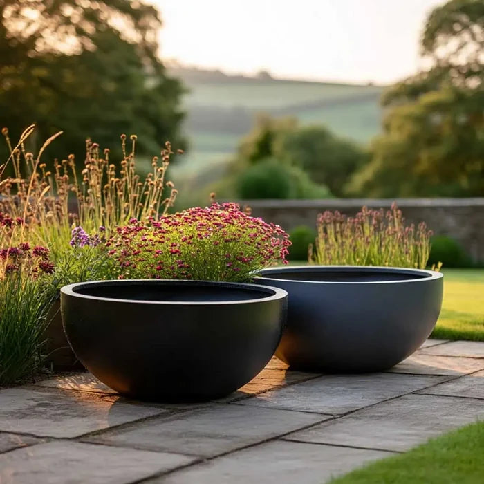 Zinc Galvanised Round Bowl Planter